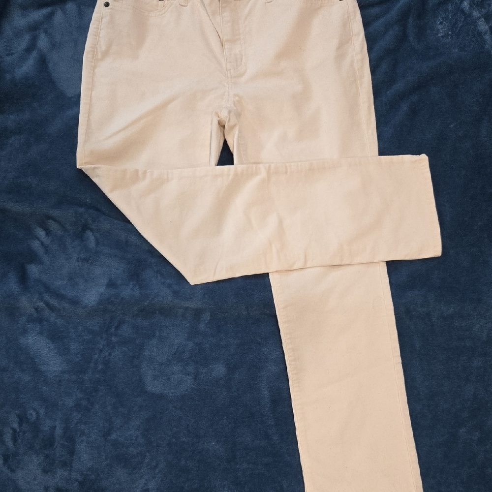 Ralph Lauren Women's Cream Straight Corduroy Pants, NWT, 12P